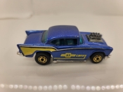 CHEVROLET 57 - 57 CHEVY BLUE HOGD 28B - 1987 HOT WHEELS MALAYSIA