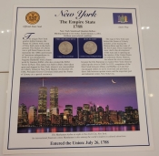 NEW YORK 2000, PCS (MINT) STAMPS & (UNCIRCULATED) COINS,PHILADELPHIA, DENVER,KT99