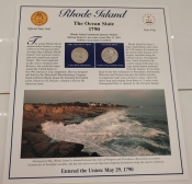 RHODE ISLAND 2001, PCS (MINT) STAMPS & (UNCIRCULATED) COINS,PHILADELPHIA, DENVER