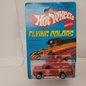 EMERGENCY SQUAD, RED,BW,1980 HOT WHEELS,FLYING COLORS,PUNCHED #2,HONG KONG