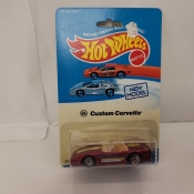 CUSTOM CORVETTE, RED,UH, 1989 HOT WHEELS. PROTOTYPE CARD, MALAYSIA, KT99